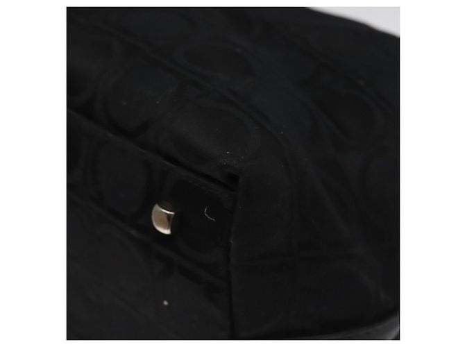 Borsa a mano in tela nera Salvatore Ferragamo Auth bs23793 Nero - vista 12