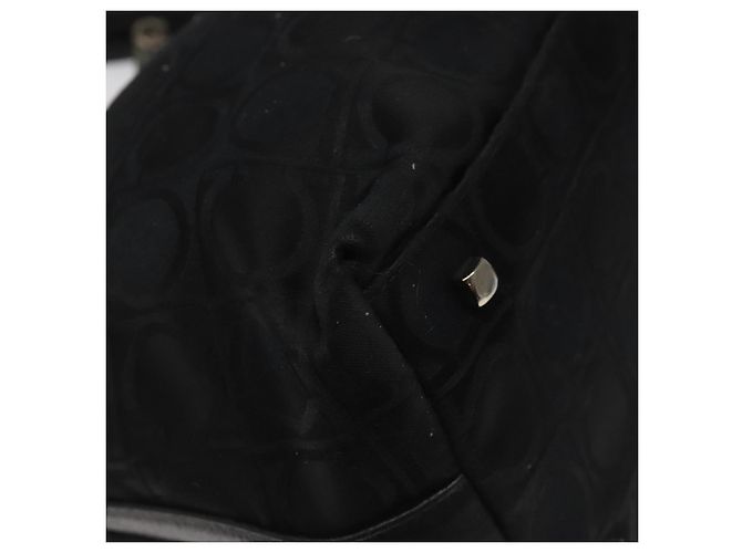 Borsa a mano in tela nera Salvatore Ferragamo Auth bs23793 Nero - vista 13