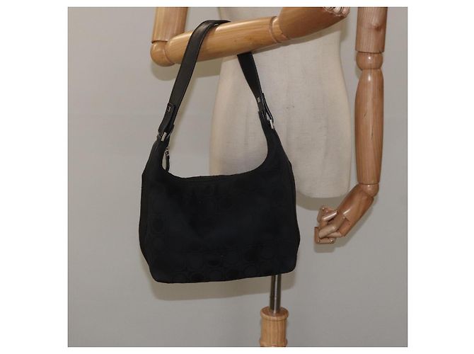 Borsa a mano in tela nera Salvatore Ferragamo Auth bs23793 Nero - vista 21