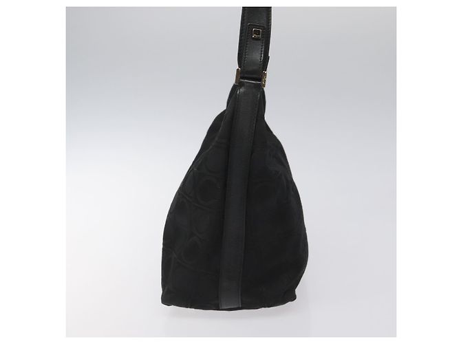 Borsa a mano in tela nera Salvatore Ferragamo Auth bs23793 Nero - vista 4