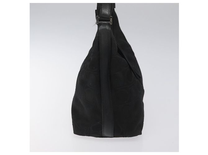 Borsa a mano in tela nera Salvatore Ferragamo Auth bs23793 Nero - vista 5