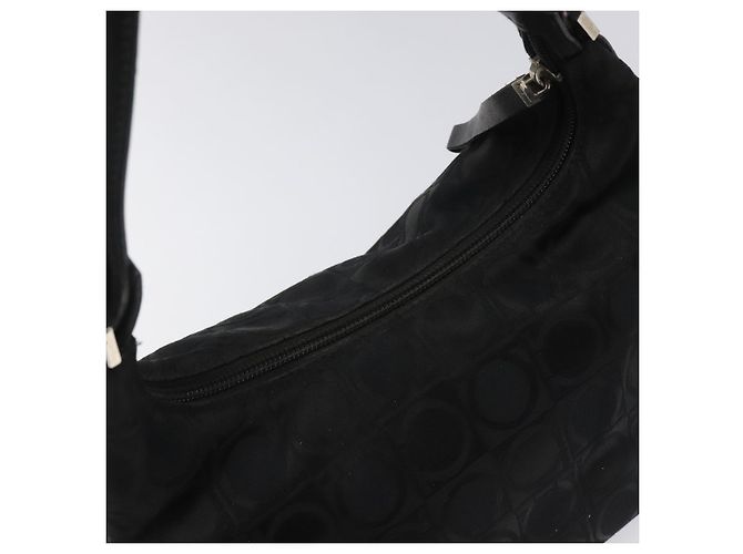Borsa a mano in tela nera Salvatore Ferragamo Auth bs23793 Nero - vista 6