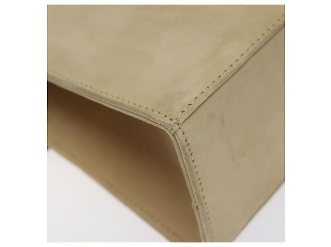 Borsa a mano Salvatore Ferragamo in suede beige oro Auth hk2342 D'oro - vista 13