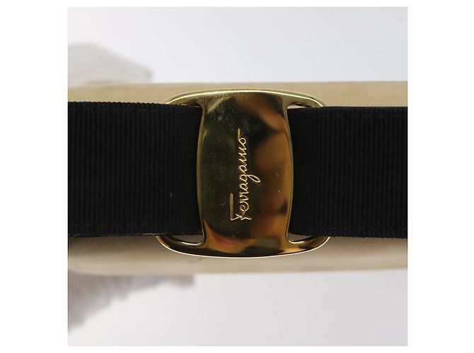 Borsa a mano Salvatore Ferragamo in suede beige oro Auth hk2342 D'oro - vista 14