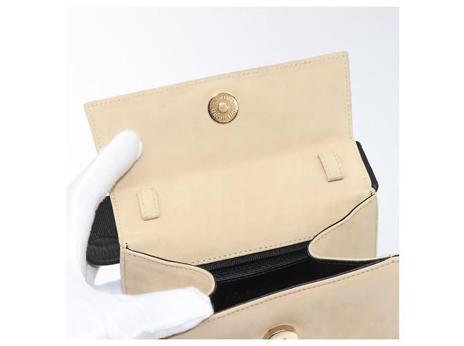 Borsa a mano Salvatore Ferragamo in suede beige oro Auth hk2342 D'oro - vista 15
