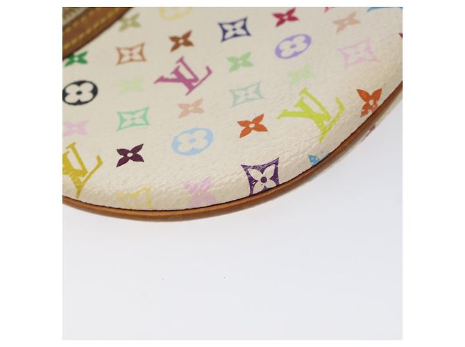LOUIS VUITTON Monogram Multicolor Pochette GM Pouch White M60027 LV Auth hk2317 - view 14