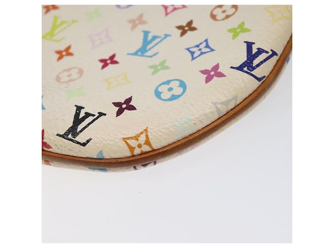 LOUIS VUITTON Monogram Multicolor Pochette GM Pouch White M60027 LV Auth hk2317 - view 15