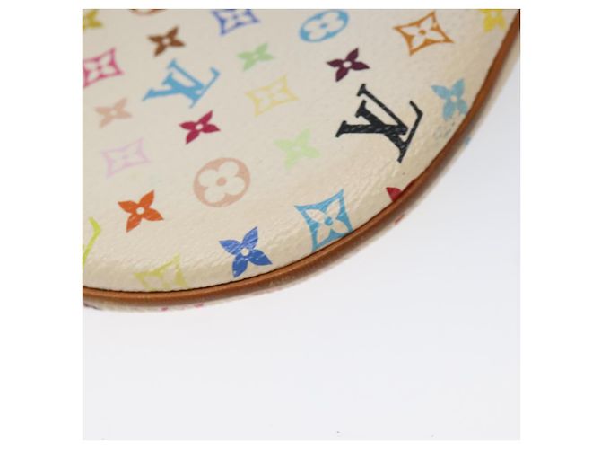LOUIS VUITTON Monogram Multicolor Pochette GM Pouch White M60027 LV Auth hk2317 - view 16