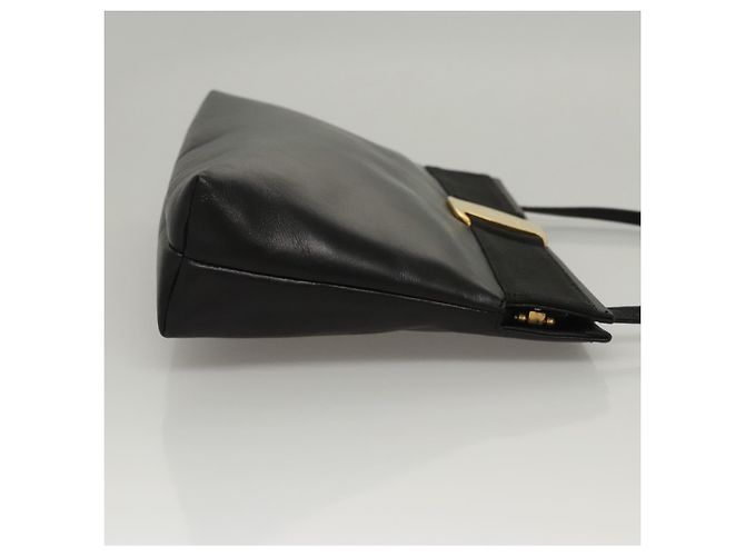 Borsa a Spalla Salvatore Ferragamo in Pelle Nera Oro Auth BA1003 Nero D'oro - vista 4