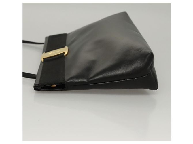 Borsa a Spalla Salvatore Ferragamo in Pelle Nera Oro Auth BA1003 Nero D'oro - vista 5