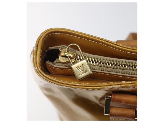 LOUIS VUITTON Monogram Vernis Borsa a Mano Houston Beige M91004 LV Auth hk2355 - vista 18