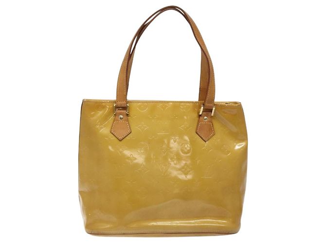 LOUIS VUITTON Monogram Vernis Borsa a Mano Houston Beige M91004 LV Auth hk2355 - vista 3