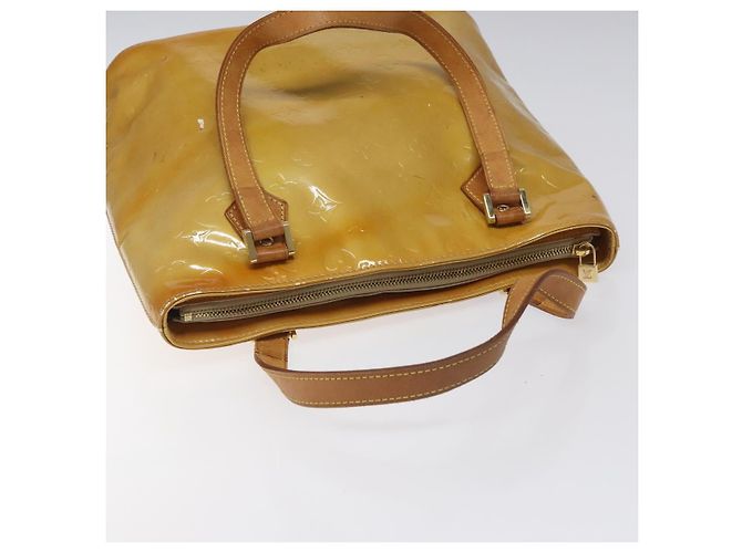 LOUIS VUITTON Monogram Vernis Borsa a Mano Houston Beige M91004 LV Auth hk2355 - vista 7