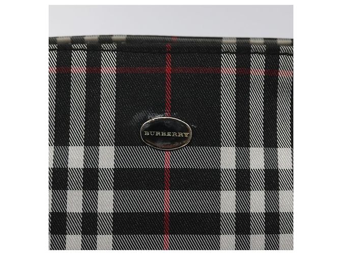 Bolso de mano de nylon negro con estampado Nova Check de BURBERRY Auth hk2393 - vista 14