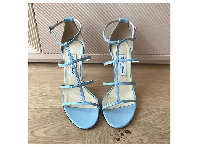 Sandali JIMMY CHOO T.EU 39 Pelle Blu - vista 2
