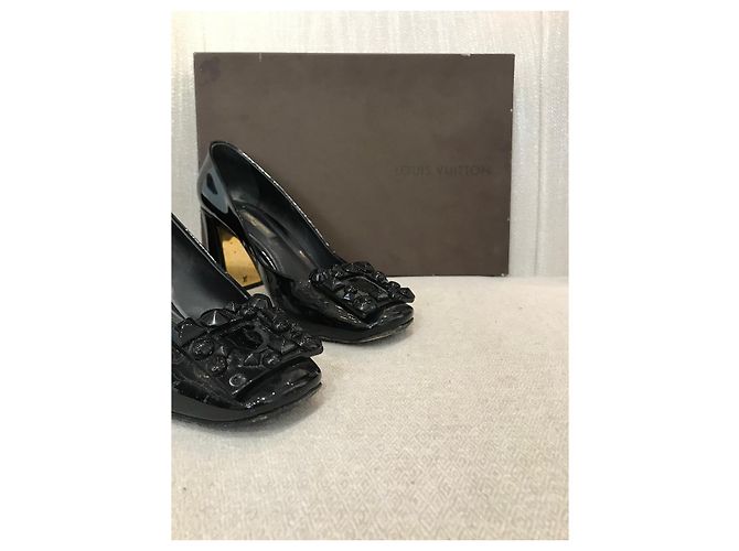 LOUIS VUITTON Absätze T.EU 37 Lackleder Schwarz - Ansicht 7