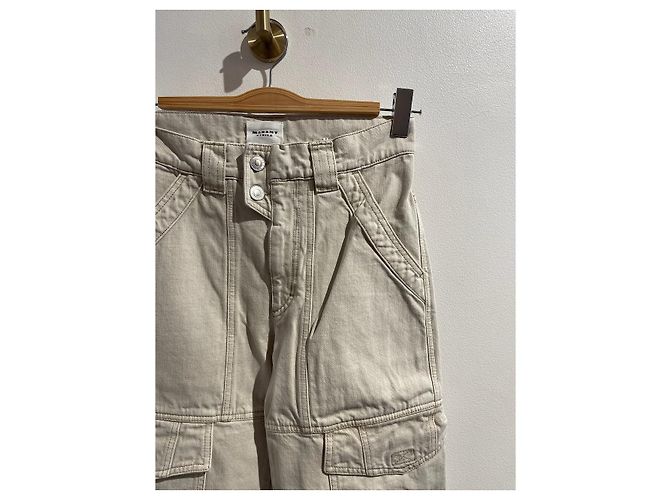ISABEL MARANT ETOILE Jeans T.FR 34 Algodón Beige - vista 2
