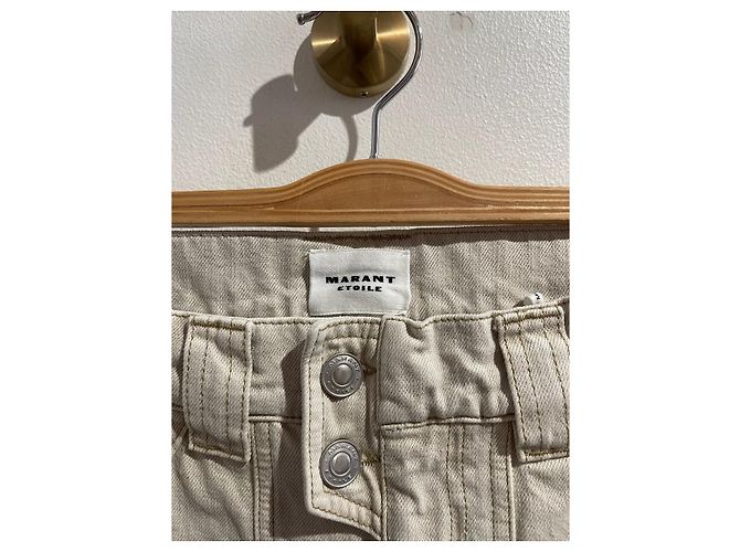 ISABEL MARANT ETOILE Jeans T.FR 34 Algodón Beige - vista 8