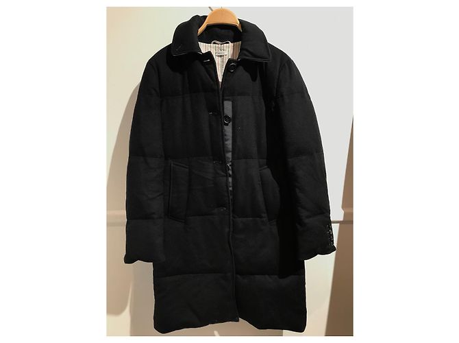 Abrigos THOM BROWNE Co T.International S Lana Negro - vista 2