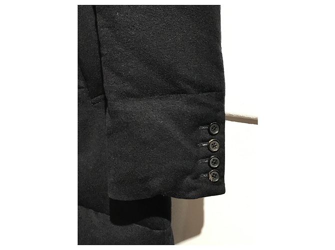 Abrigos THOM BROWNE Co T.International S Lana Negro - vista 3
