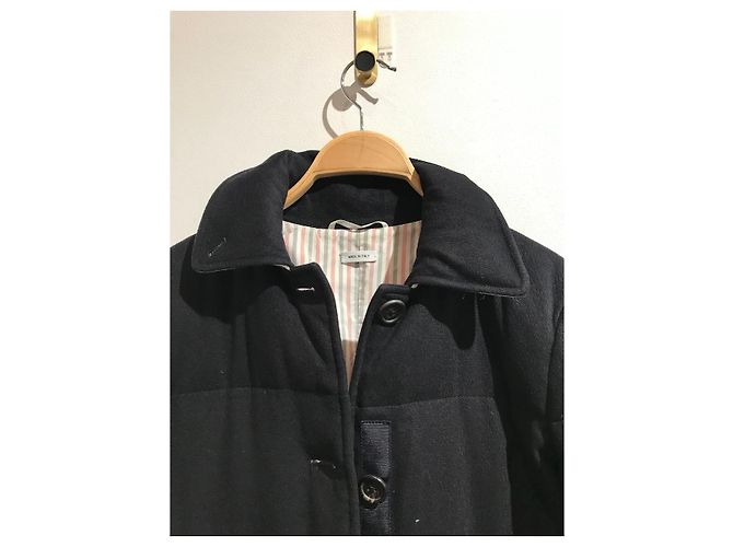 Abrigos THOM BROWNE Co T.International S Lana Negro - vista 4
