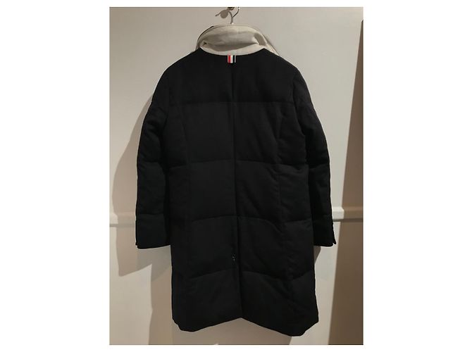 Abrigos THOM BROWNE Co T.International S Lana Negro - vista 5