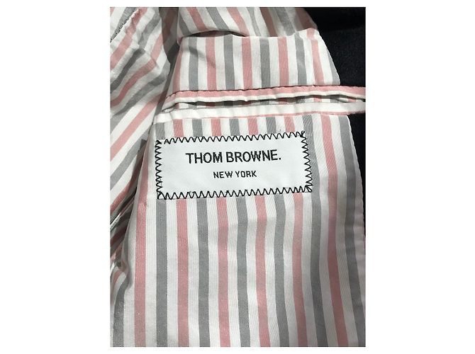 Abrigos THOM BROWNE Co T.International S Lana Negro - vista 7