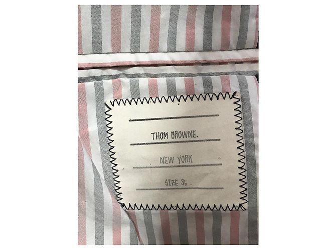 Abrigos THOM BROWNE Co T.International S Lana Negro - vista 8