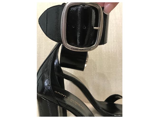 Sandali SAINT LAURENT T.EU 38.5 Pelle Nero - vista 3