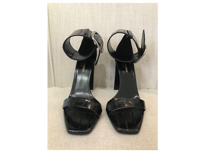 Sandali SAINT LAURENT T.EU 38.5 Pelle Nero - vista 5