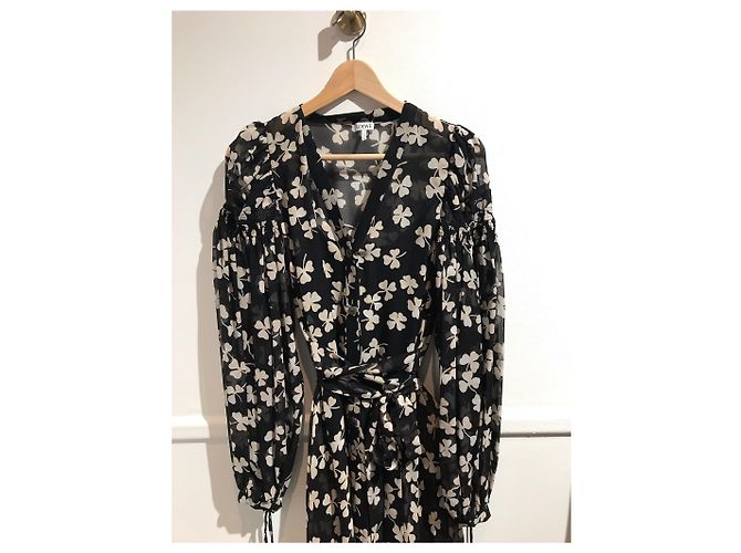 LOEWE Kleid T.International M Seide Schwarz - Ansicht 3