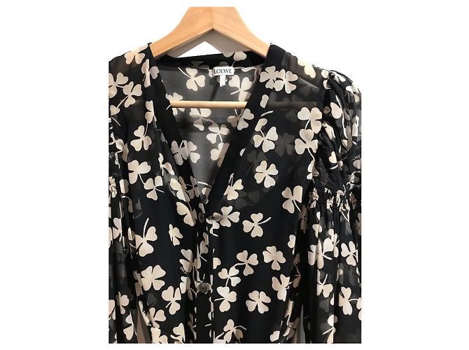 LOEWE Kleid T.International M Seide Schwarz - Ansicht 4