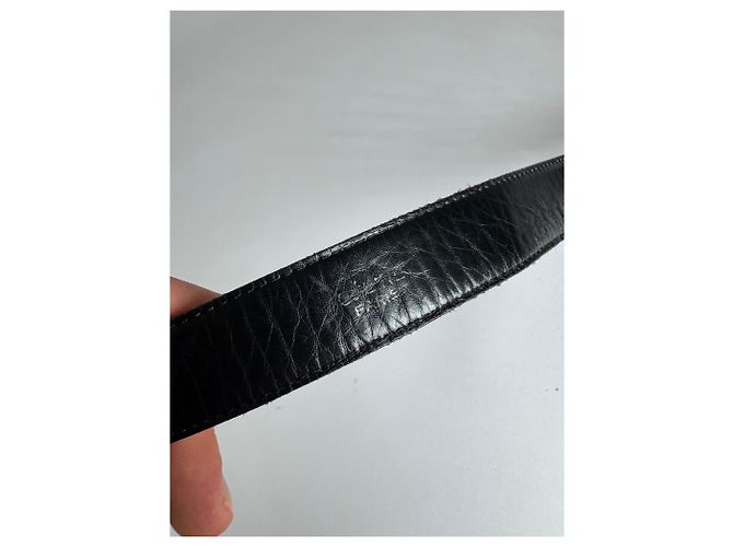 Céline Vintage Celine Paris Leder Gürtel Schwarz - Ansicht 6