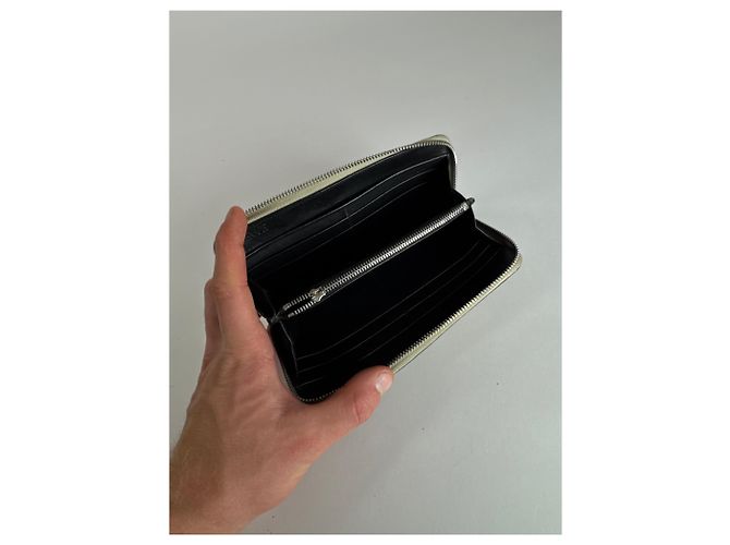 Vintage Loewe Madrid Monogram Leather Wallet grey White - view 4