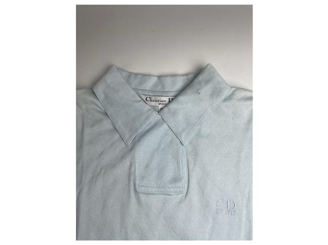 Polo vintage Dior azzurro chiaro M Blu - vista 10