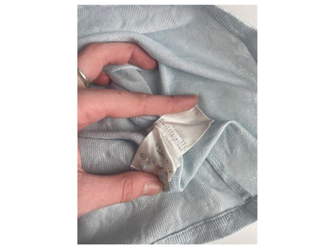 Polo vintage Dior azzurro chiaro M Blu - vista 7