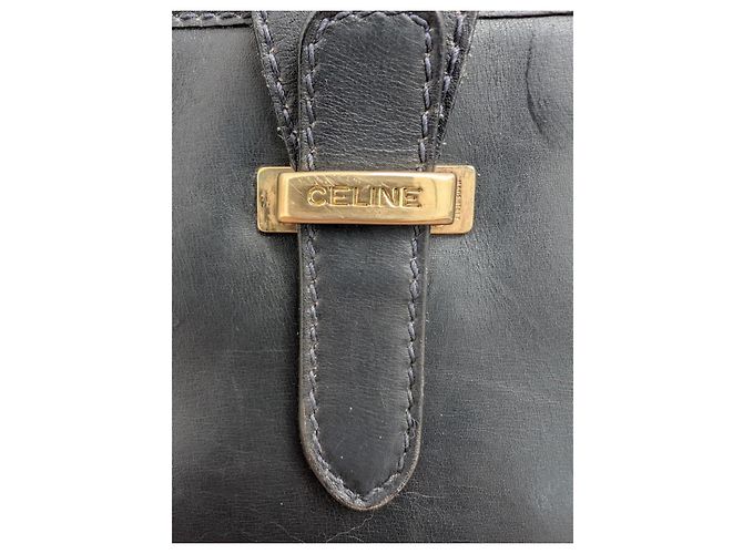 Borsa Céline in pelle blu notte Blu navy - vista 12