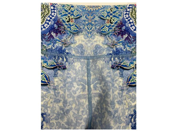 Leggings estampados Camilla de cintura alta Blanco Multicolor Amarillo Azul claro Azul oscuro - vista 10
