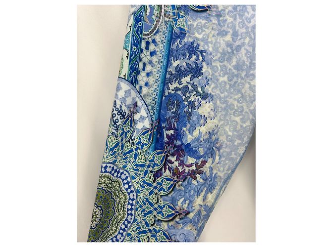 Leggings estampados Camilla de cintura alta Blanco Multicolor Amarillo Azul claro Azul oscuro - vista 8