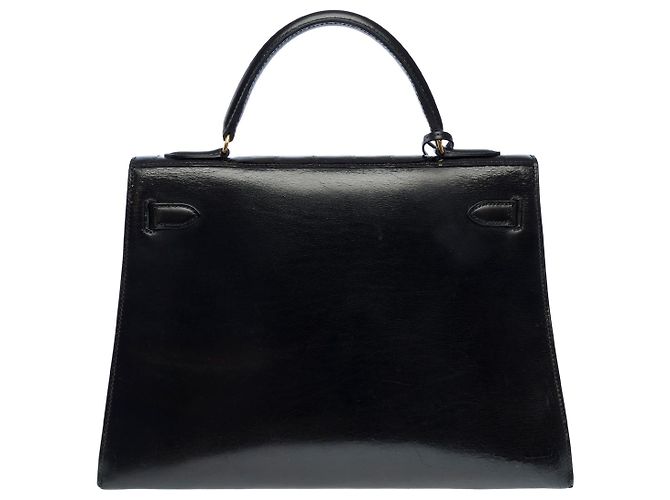 Hermès Sac HERMES Kelly 32 en Cuir Noir - 102606 - vue 3