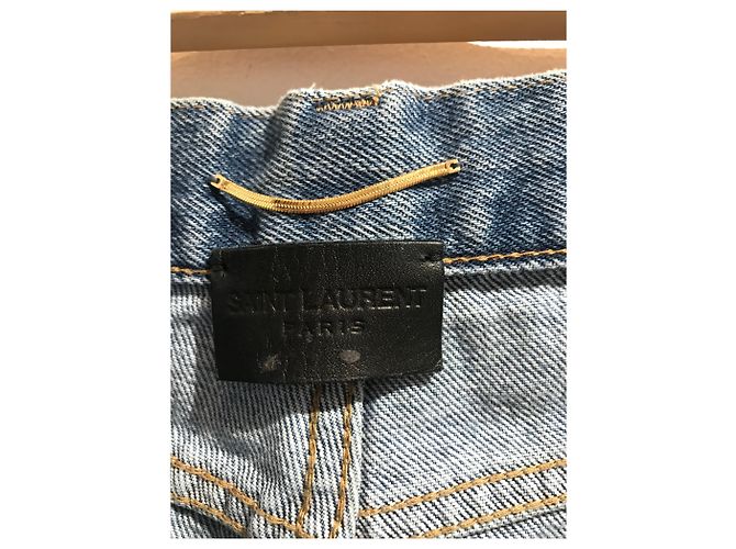 Jeans SAINT LAURENT T.US 26 Denim - Jeans Azul - vista 5