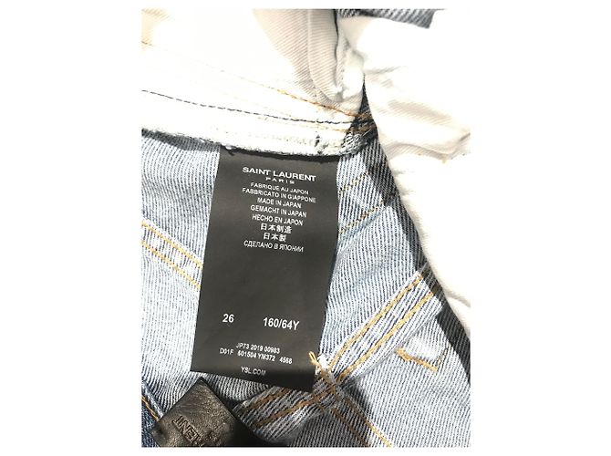 Jeans SAINT LAURENT T.US 26 Denim - Jeans Azul - vista 6
