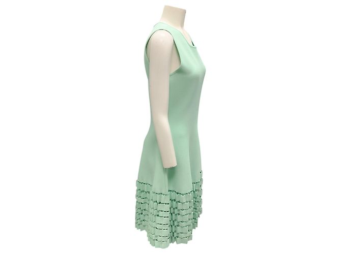 Vestido com barra flare Lela Rose Mint Verde - vista 2