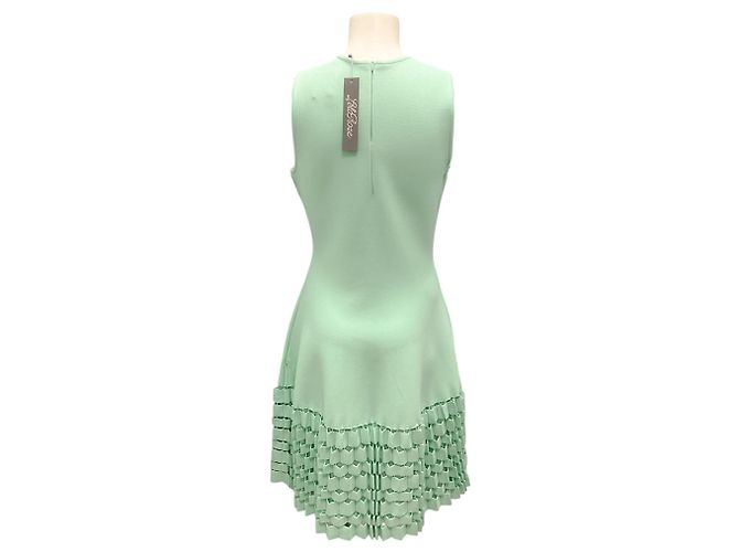 Vestido com barra flare Lela Rose Mint Verde - vista 3
