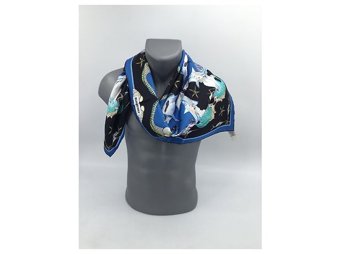 Burberry Stola in seta blu molto raffinata - vista 10