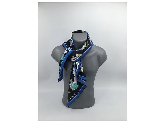 Burberry Stola in seta blu molto raffinata - vista 7