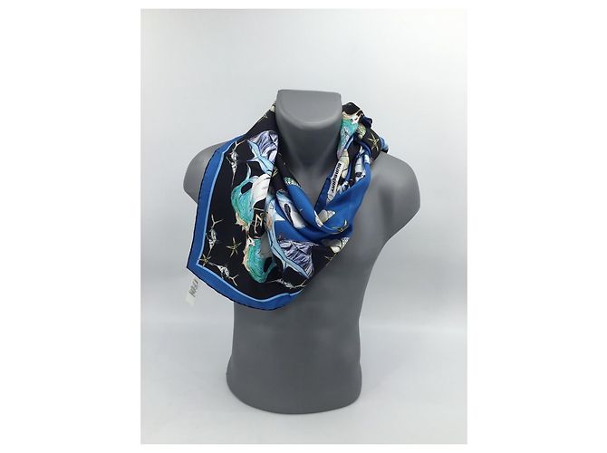 Burberry Stola in seta blu molto raffinata - vista 8