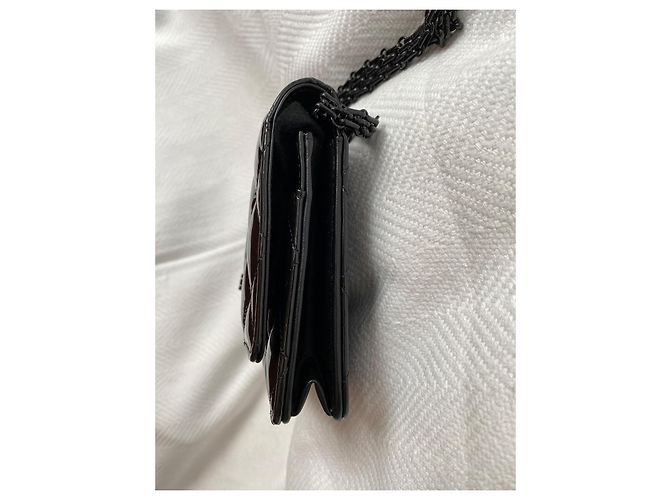 Wallet On Chain Chanel 2.55 Portafoglio a catena così nero - vista 7