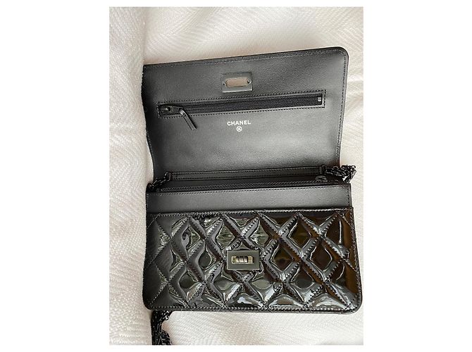 Wallet On Chain Chanel 2.55 Portafoglio a catena così nero - vista 8