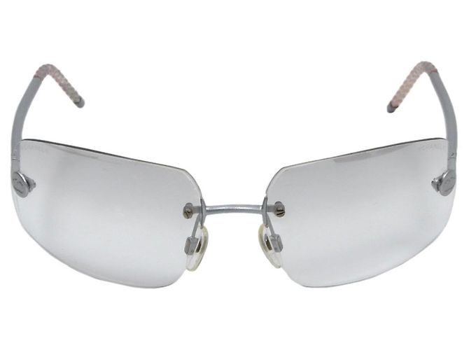 Chanel 4035 Rahmenlose silberne transparente Sonnenbrille - Ansicht 2